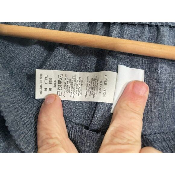 Bobbie Brooks Womens Gray Polyester Pants Elastic Waist Petite Size 10 - Picture 3 of 4